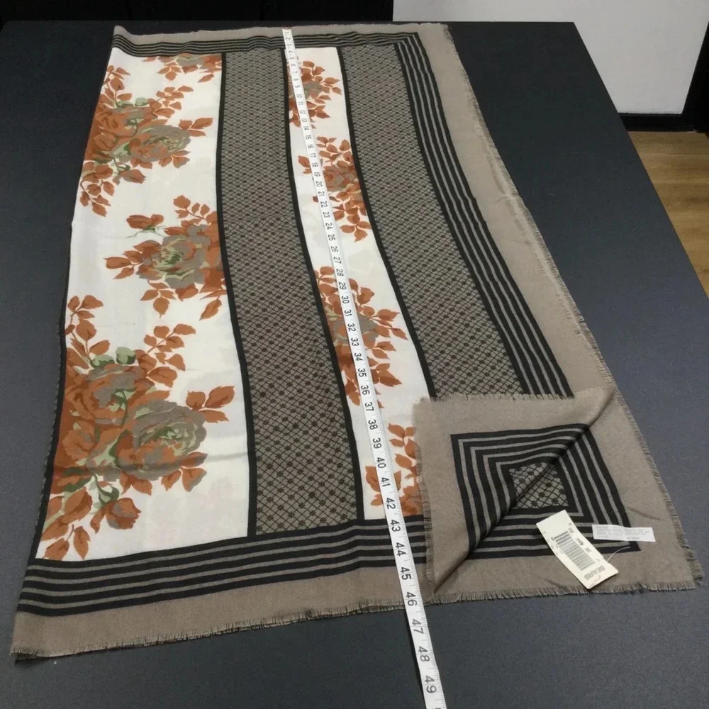 Vintage Women's‎ Slear Scarf, OS, Beige & Brown